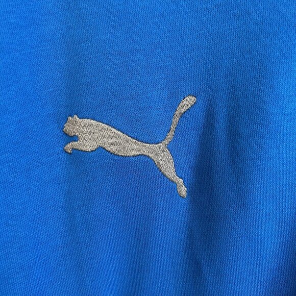 Puma Track Jacket Mens XL Blue Gray Alpha P48 Full Zip Pockets Logo 587021-08 - Picture 5 of 10